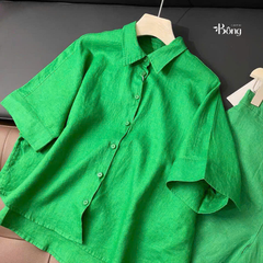 Sơ mi COS ngắn tay cổ đức 3 màu