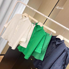 Sơ mi COS ngắn tay cổ đức 3 màu