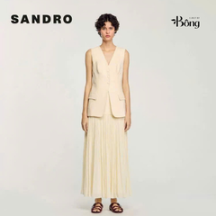 Blazer Sandro sát nách màu beiger