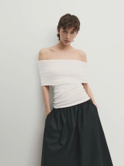 Áo thun trễ vai Massimo Dutti 3 màu