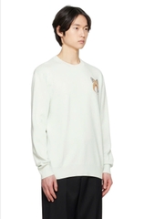 Áo len Maison Kitsune cổ tròn logo cáo to