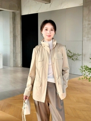 Jacket khaki LoroPiana 4 túi 2 màu tuồn auth
