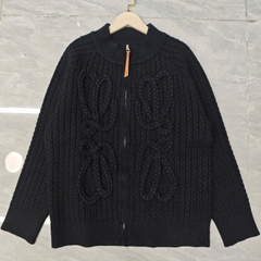 Áo khoác len có khóa kéo đệm