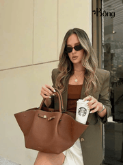 Túi TOTE DEMELLIER da sần 4 màu Sz47x21x14