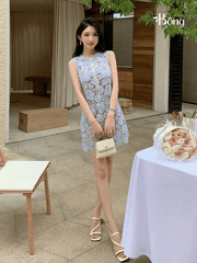 VÁY MINI REN XANH MỊN