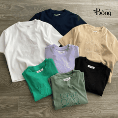 Croptop LOEWE cổ tròn 7 màu