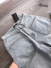 Short denim Massimo Dutti dáng lửng 2 túi trước