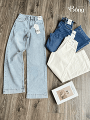 Quần denim Zara dáng suông 3 màu