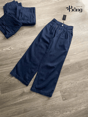 Quần denim màu chàm dáng suông