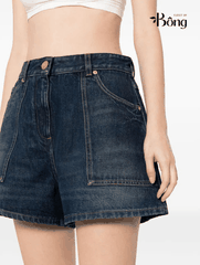 Quần short denim Polo RL ống rộng