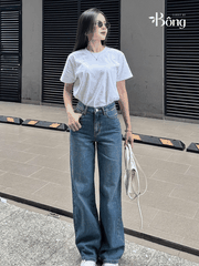 Quần denim Zara dáng suông 3 màu