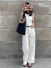 Quần denim Zara dáng suông 3 màu