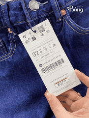 Quần denim suông Stradivarius màu chàm