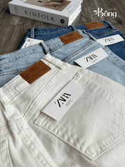Quần denim Zara dáng suông 3 màu