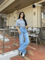 Quần denim Zara dáng suông 3 màu