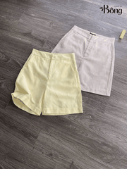 Quần short Massimo Dutti linen cạp cao 2 màu
