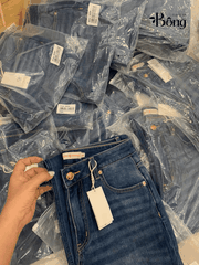 Quần denim Tory Burch dư xịn
