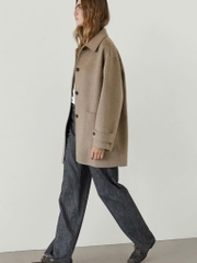 ÁO DẠ MASSIMO DUTTI CỔ BẺ TÚI HAI BÊN