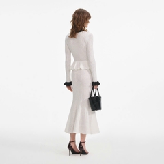 VÁY MIDI POINTELLE KNIT TƯƠNG PHẢN TRẮNG