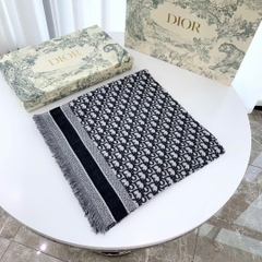 Khăn DIOR hoạ tiết monogram 42% wool 42% silk 16 cotton