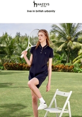 Váy polo Hazzy họa tiết viền cổ