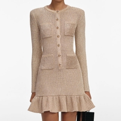 Váy mini dệt kim LUREX