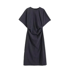Váy sơ mi Massimo Dutti nhún eo ngắn tay