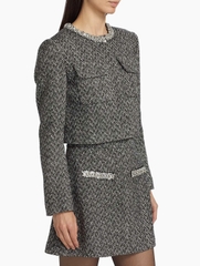 Blazer đính họa tiết xương cá