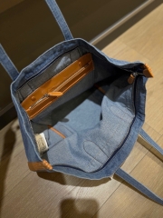 Túi tote denim Polo thêu ngựa