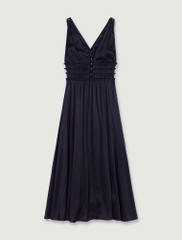 Váy maxi Maje lụa cut-out ngực giọt lệ 3 màu