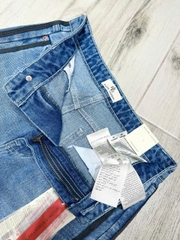 Quần jean dáng baggy Rauph Lauren xanh viền sọc đen