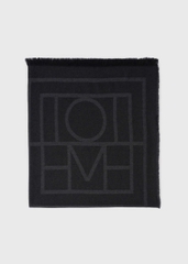 Khăn len cashmere họa tiết Monogram