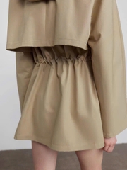 Trendcoat Sandro cắt tag khaki màu beirge