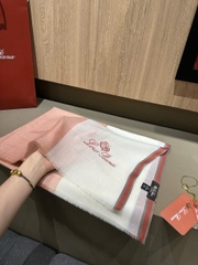 Khăn Loro Piana viền kẻ 100% cashmere