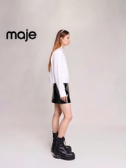 Sơ mi trắng MAJE cổ đức đính đá