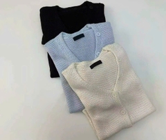 Áo Cardigan  Massimo Dutti Dệt Kim Mũi Thưa Cổ V