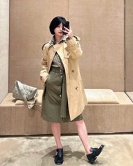 Trenchcoat BBR chất kaki dáng lửng kèm belt