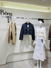 Áo khoác dạ BASH xương cá khuy vàng