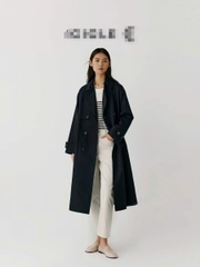 Áo mangto ICICLE dáng lửng 2 màu kèm belt