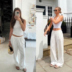 Quần thun tăm dệt Zara 3 màu dây rút (tách set)