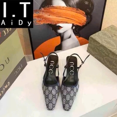 Slingback Gucci logo 2 màu