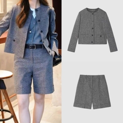 Quần short màu muối tiêu