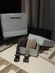 Belt Brunello Cucinelli chất co đan cói giãn phối da 2 màu Sz104x2.5cm
