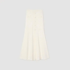 Set Áo cardigan đan/Chân váy midi có đường xẻ
