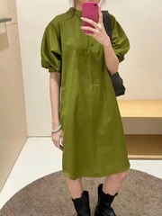 Váy COS tay lửng belt chun 2 màu
