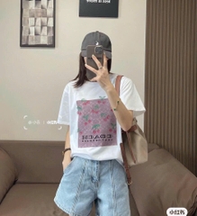 Tshirt Coach cổ tròn logo Cherry