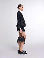 Áo khoác dạ tweed bling Maje
