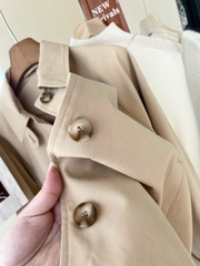ÁO KHOÁC TRENCH COAT NGẮN OVERSIZED CÓ CẦU VAI