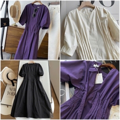 Váy sơ mi COS cổ đức dáng thung 2 màu