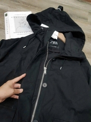 Áo khoác khaki Zara màu đen